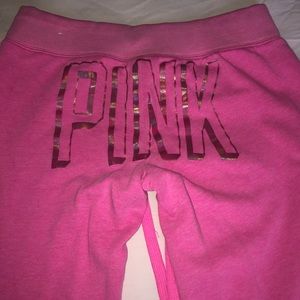 Two pairs of PINK by VS sweatpants